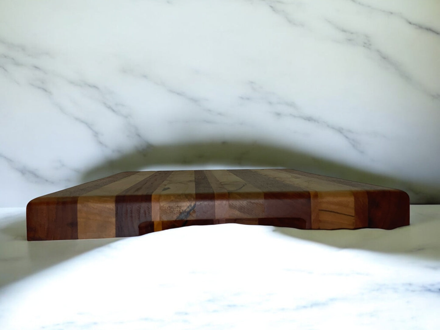 Rustic Harmony - Large Blackwood Chopping Board with Rosewood, Spotted Gum & Blackbutt