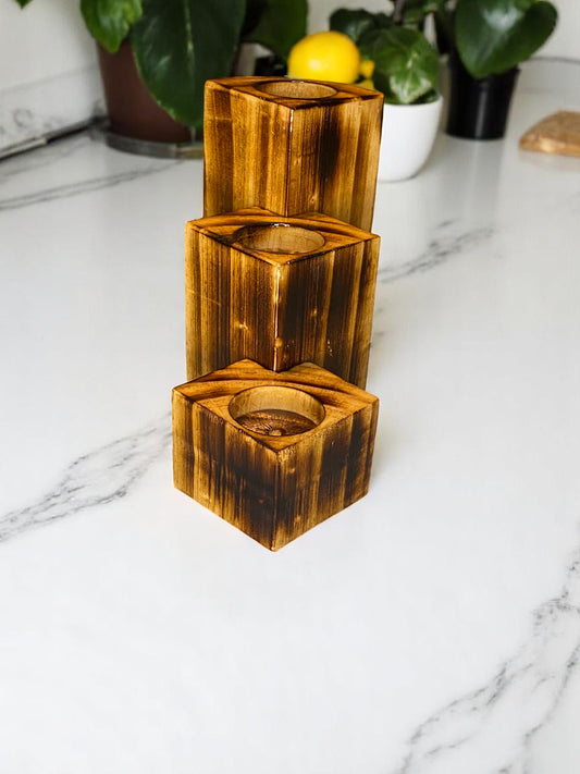 Three steps candle holder