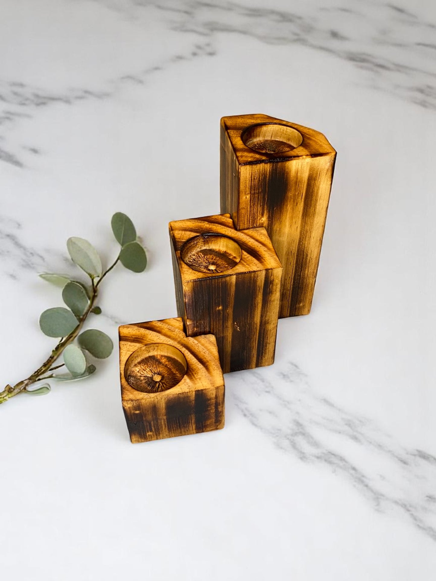 Three steps candle holder