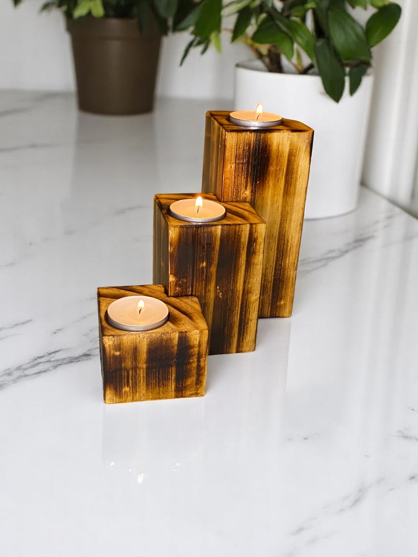 Three steps candle holder