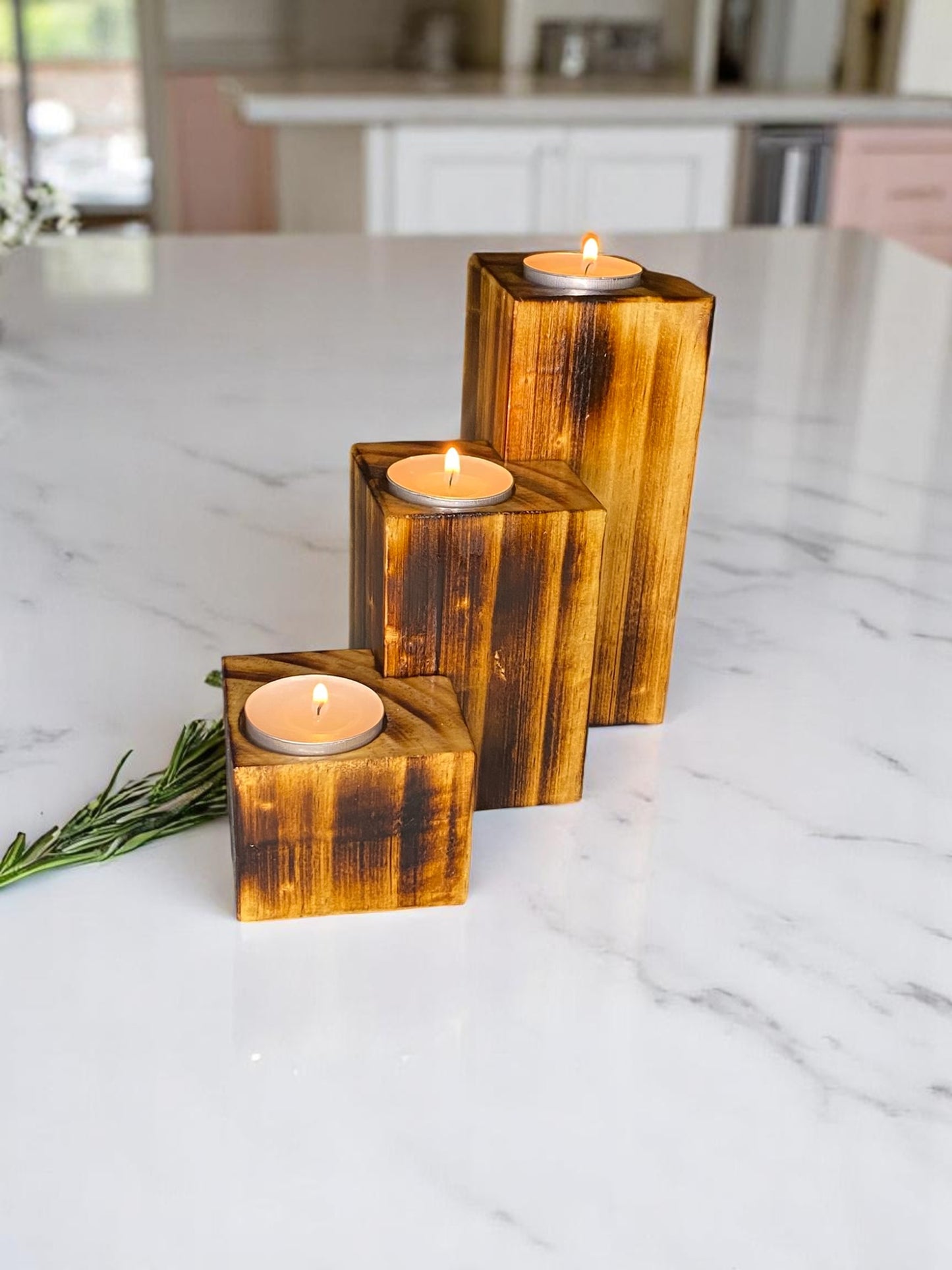 Three steps candle holder