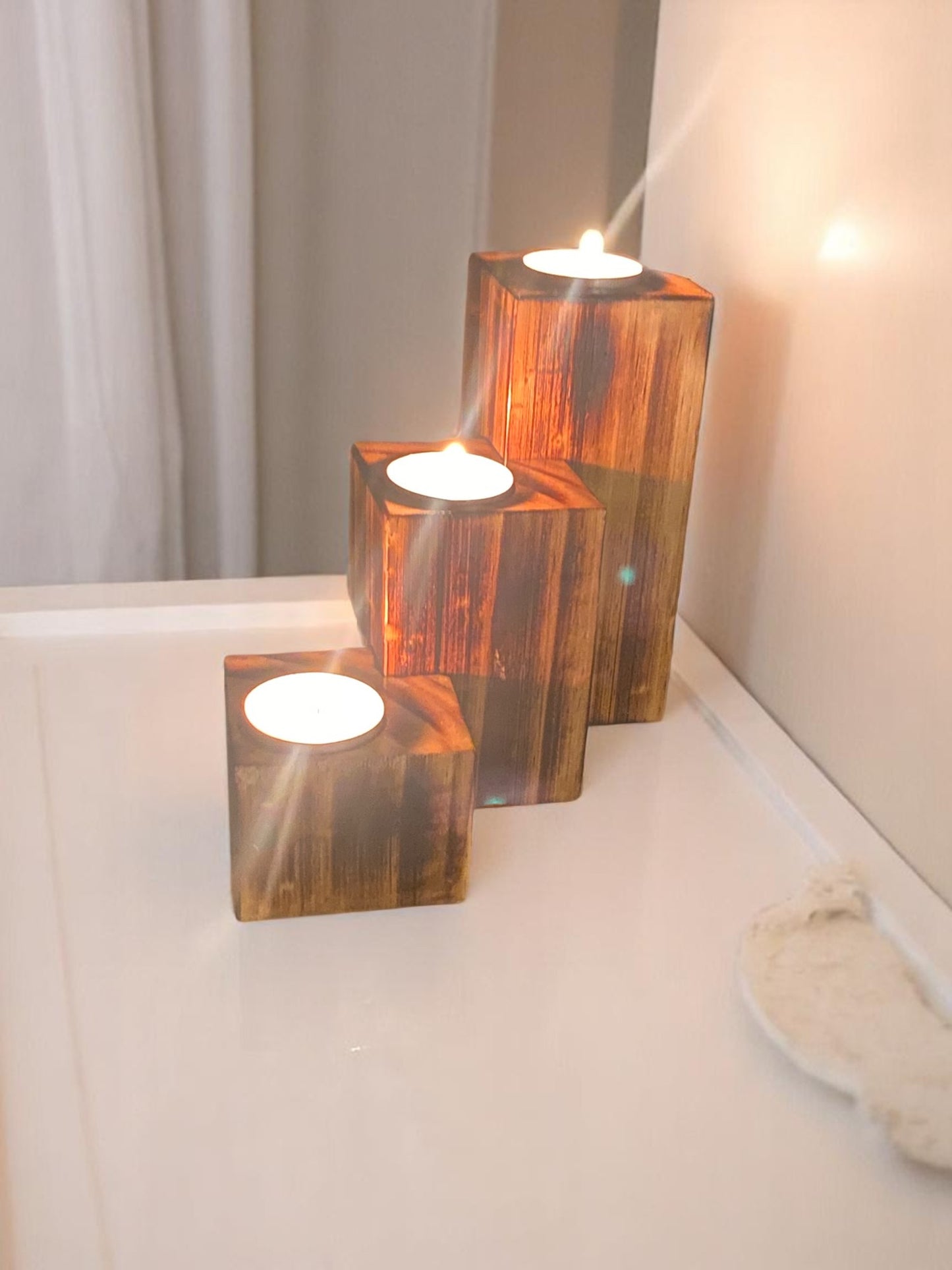 Three steps candle holder