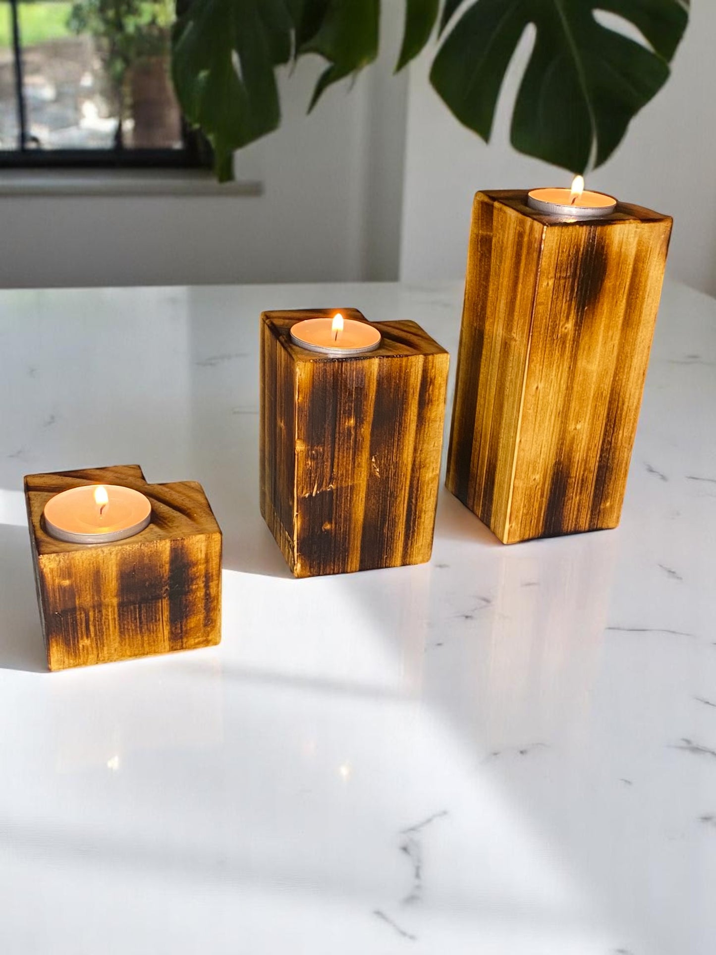 Three steps candle holder