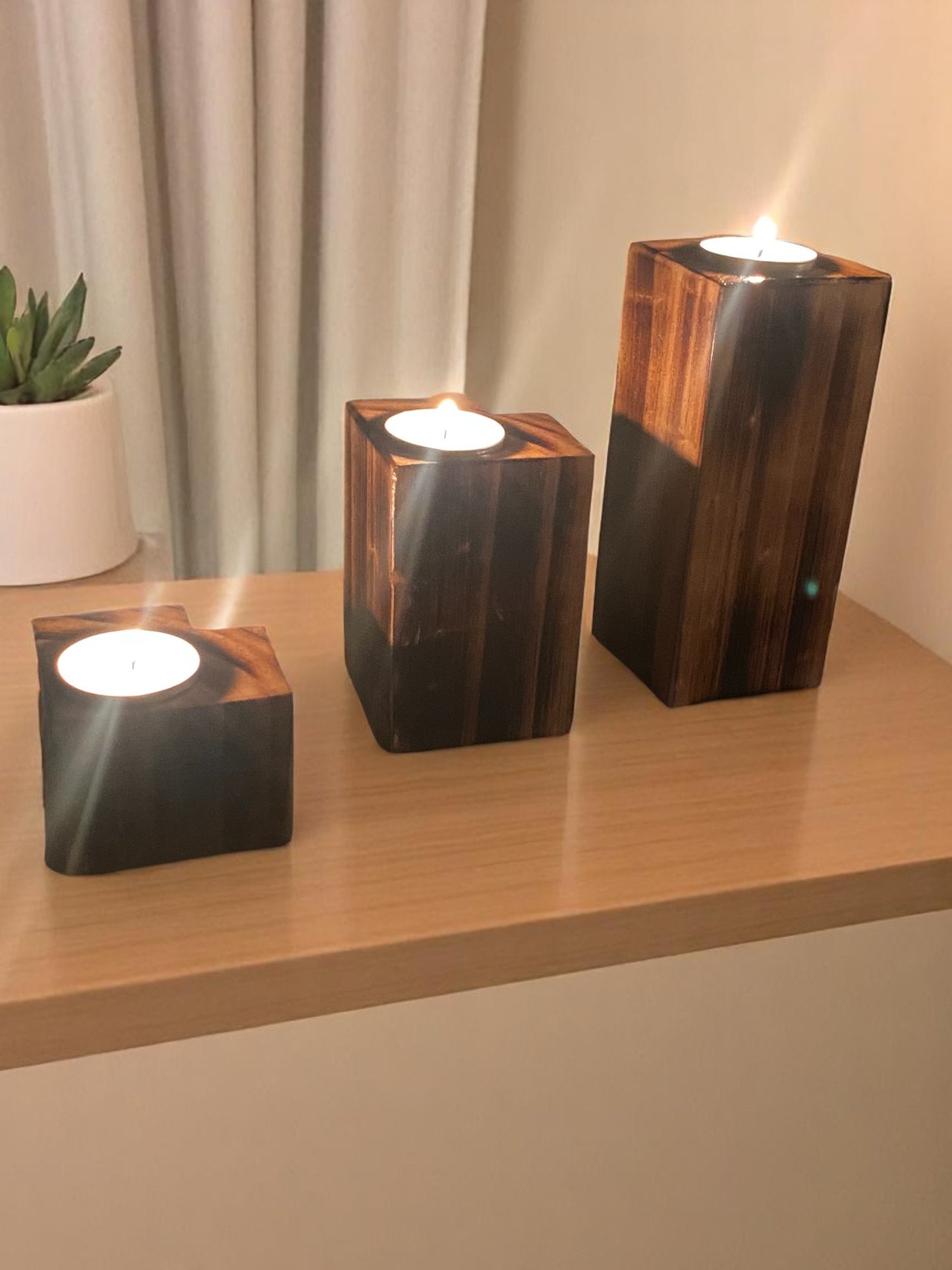 Three steps candle holder