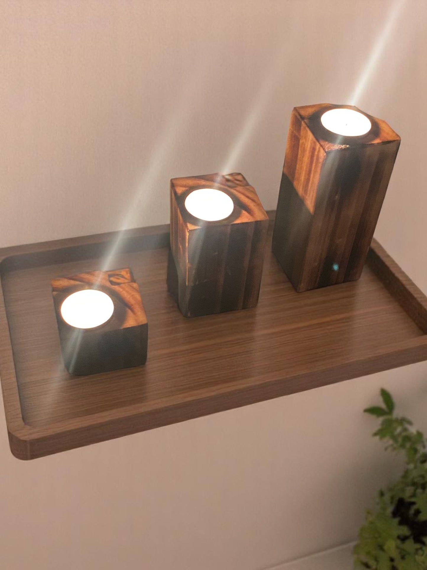 Three steps candle holder