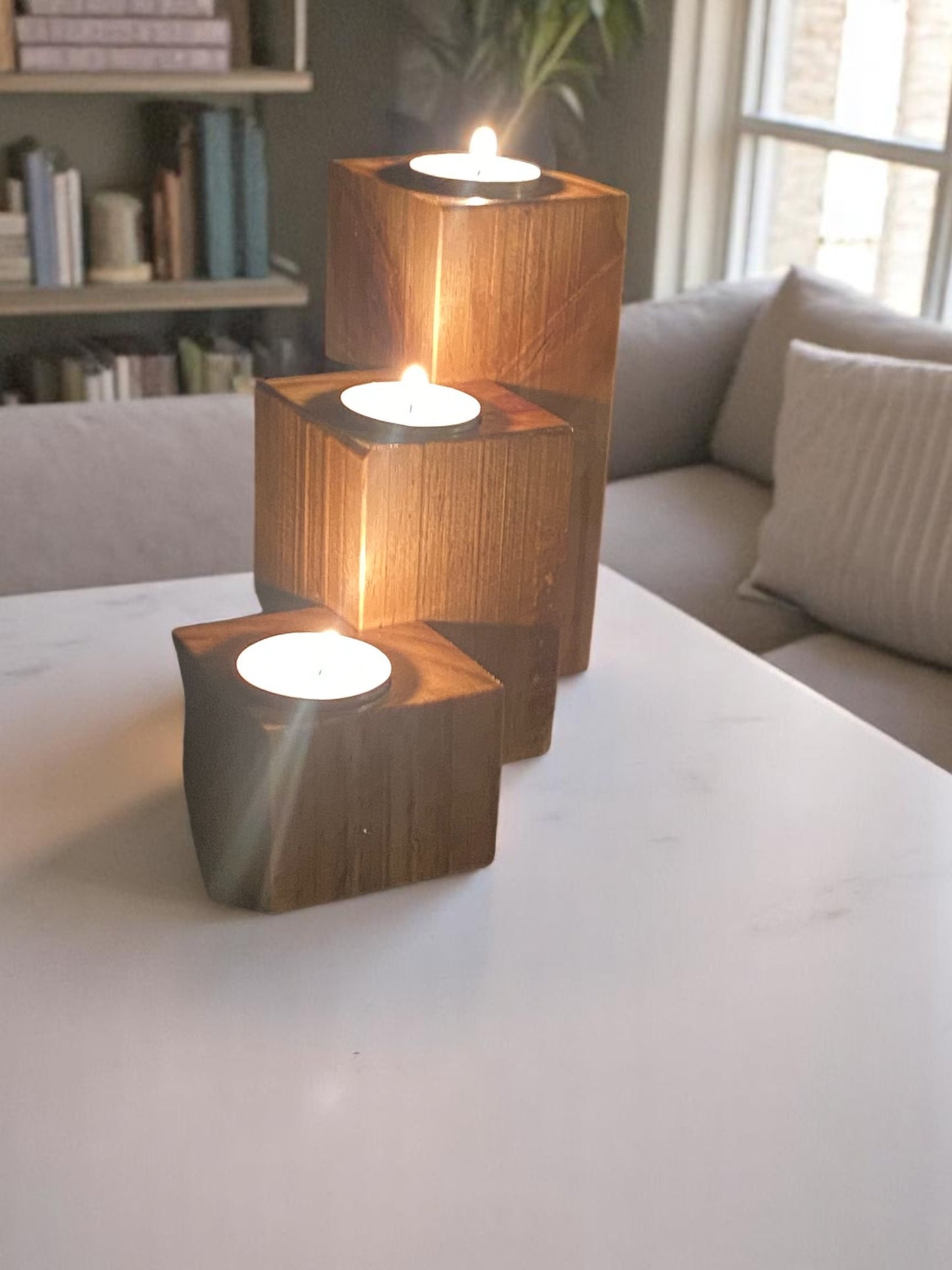 Three steps candle holder