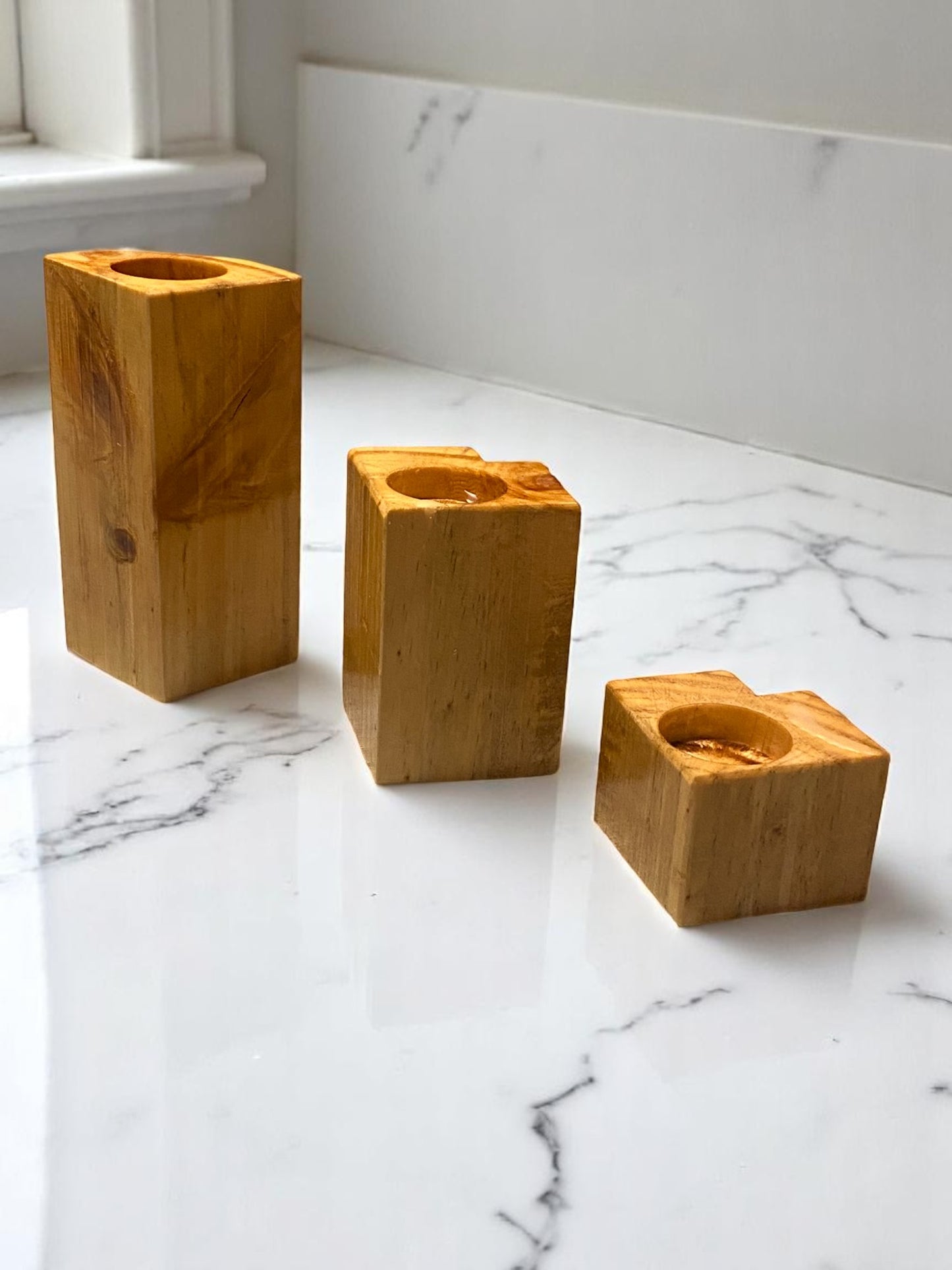 Three steps candle holder