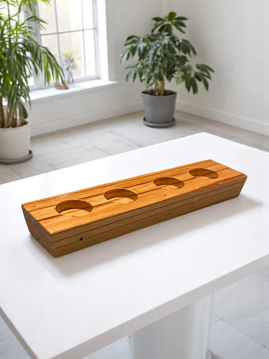 Pine Reversible Candle Holder - 4+3-Light Design