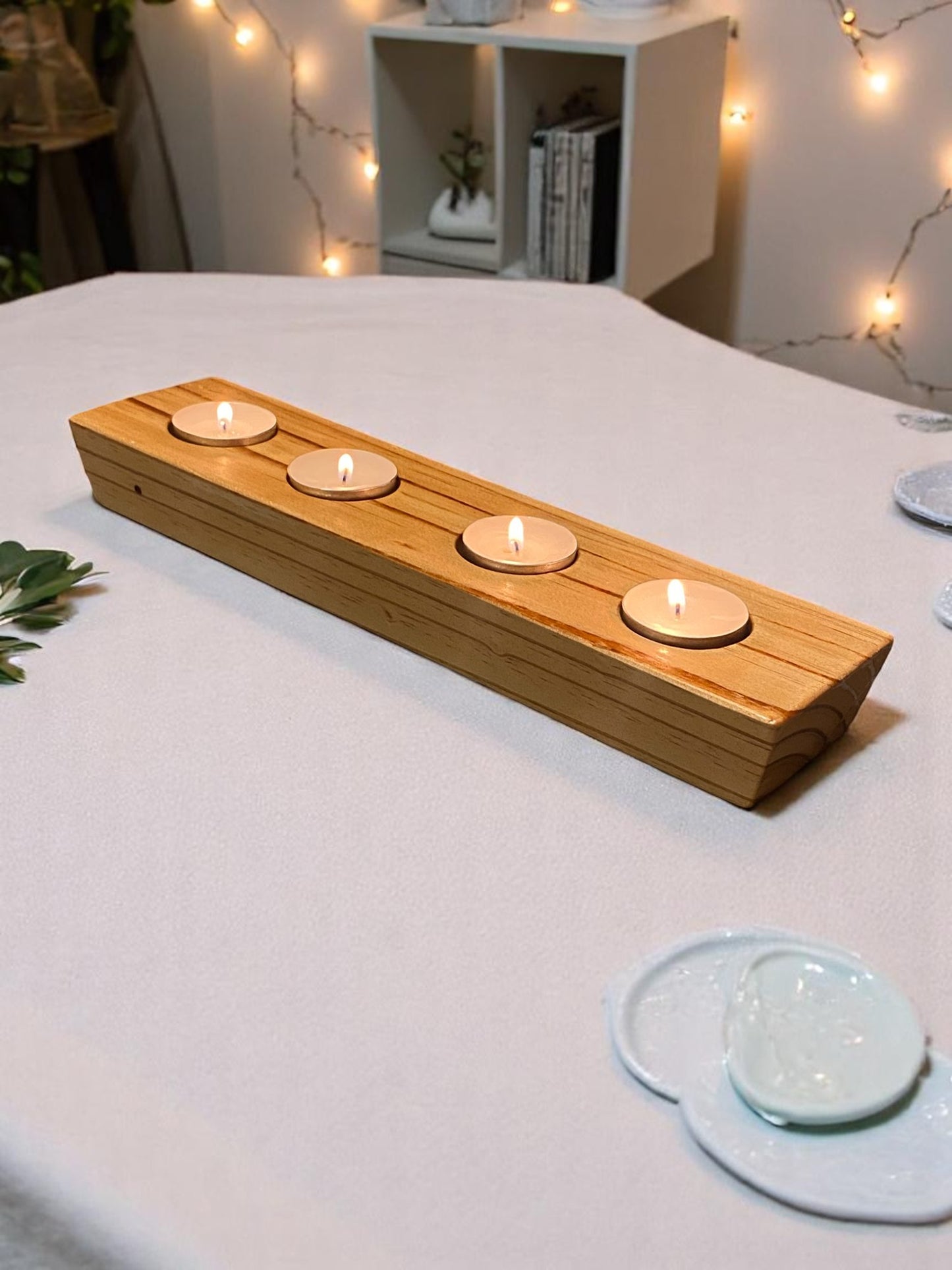 Pine Reversible Candle Holder - 4+3-Light Design