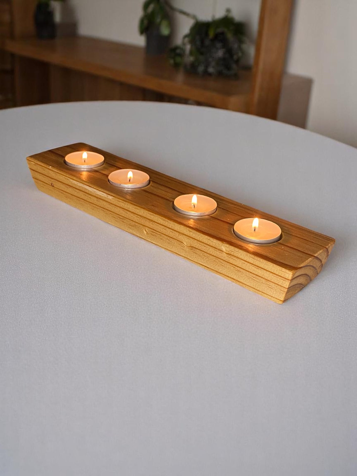 Pine Reversible Candle Holder - 4+3-Light Design