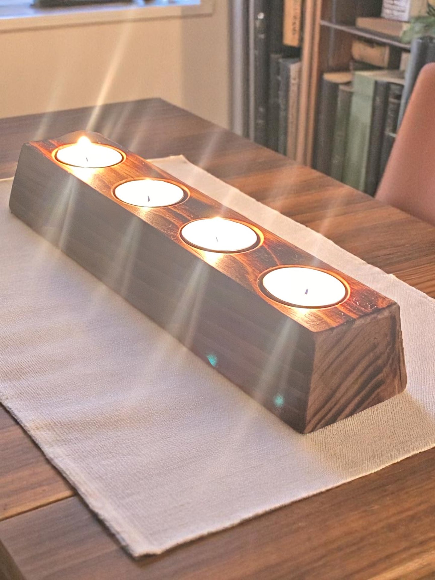Pine Reversible Candle Holder - 4+3-Light Design