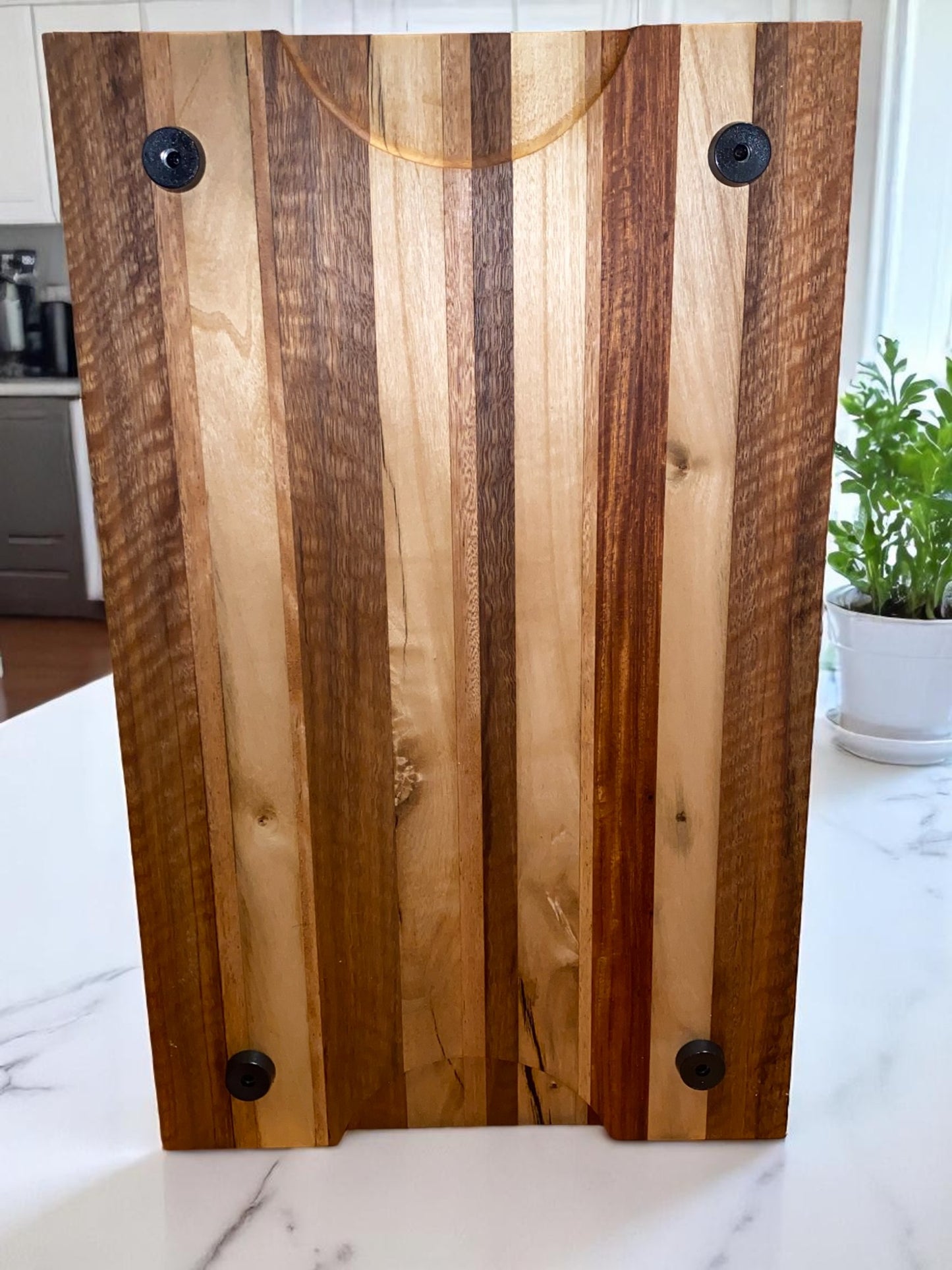 Rustic Harmony - Large Blackwood Chopping Board with Rosewood, Spotted Gum & Blackbutt