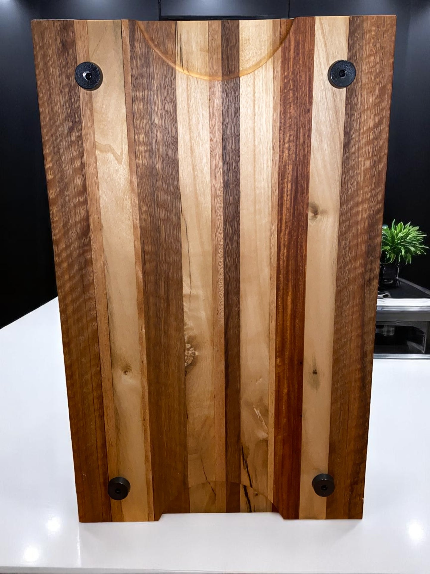 Rustic Harmony - Large Blackwood Chopping Board with Rosewood, Spotted Gum & Blackbutt