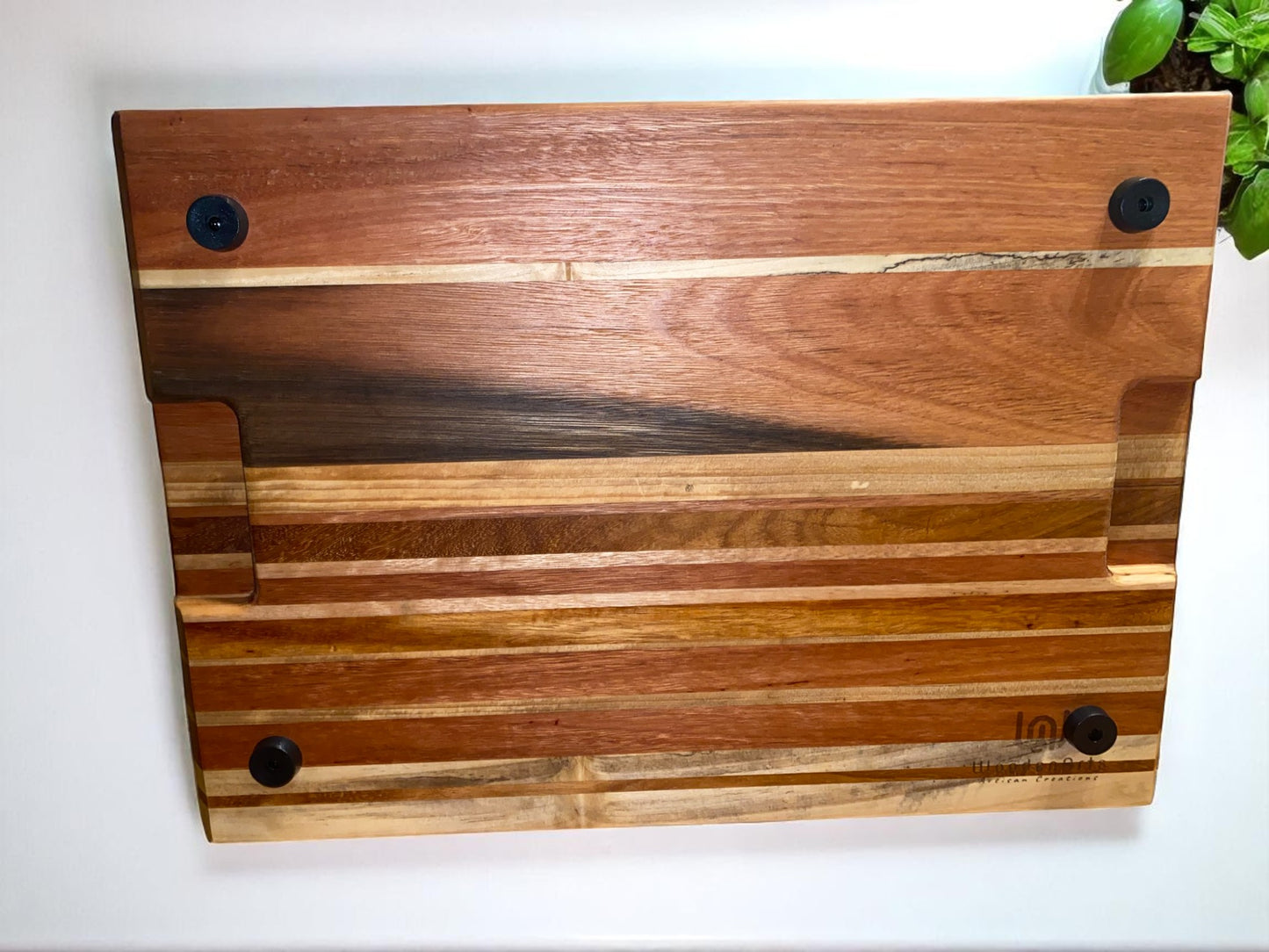 The Outback Blush – Extra-Wide Red Gum Chopping Board with Spotted Gum & Blackbutt Accents