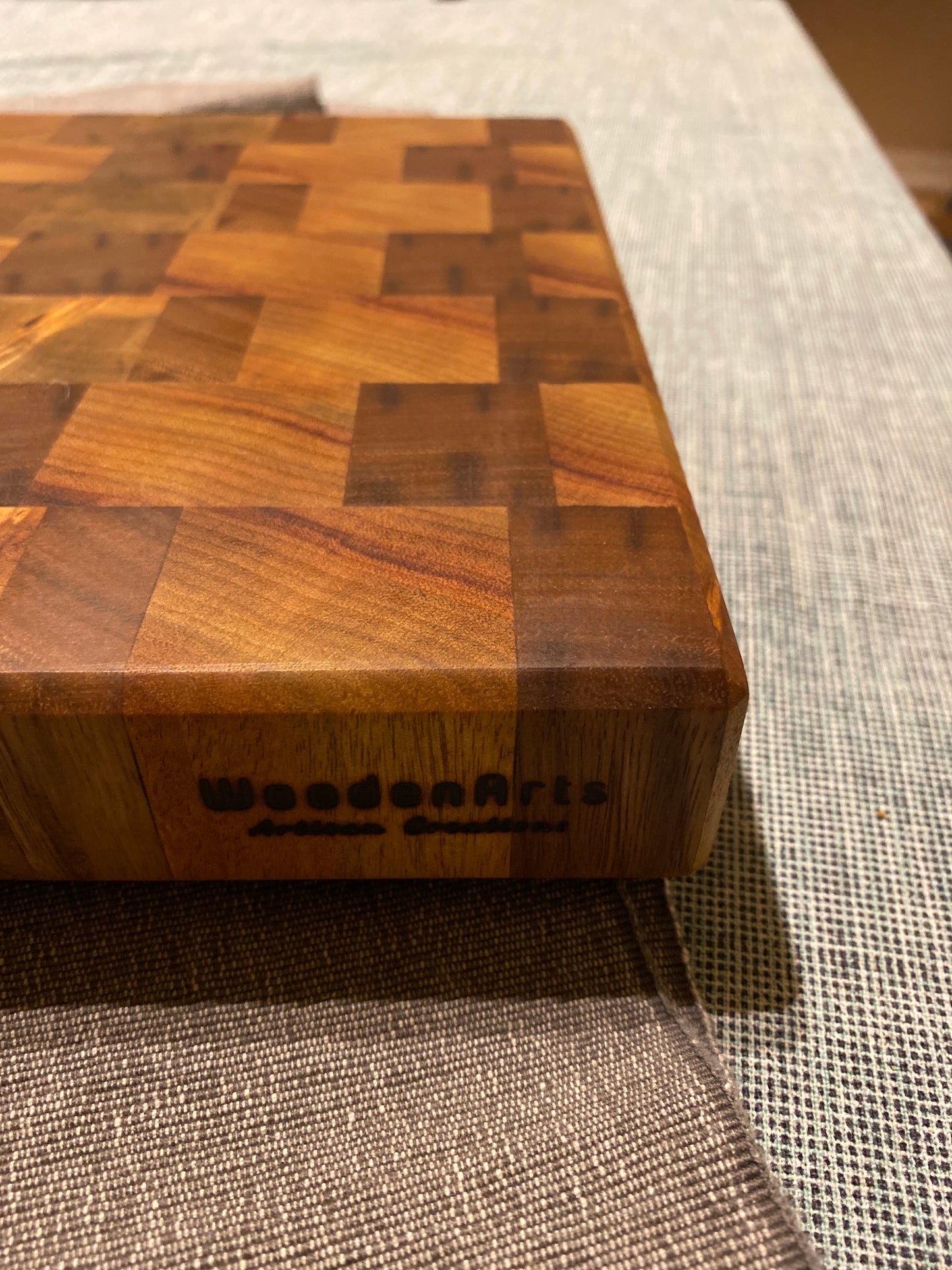 The Mosaic Block – Camphor Laurel & Blackwood End Grain Board