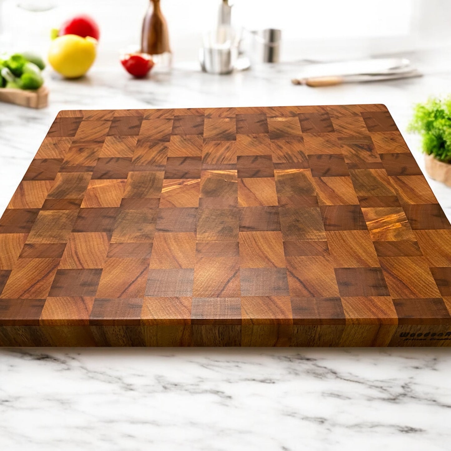 The Mosaic Block – Camphor Laurel & Blackwood End Grain Board