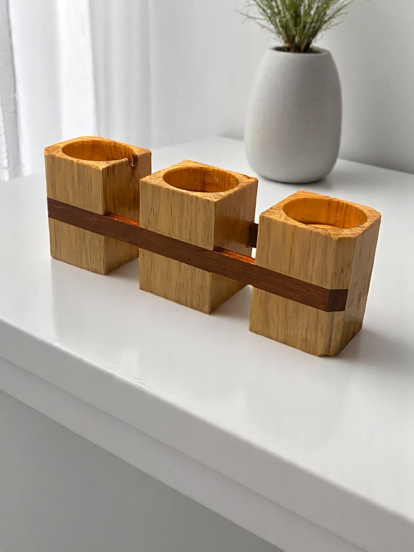 Three towers candle holder