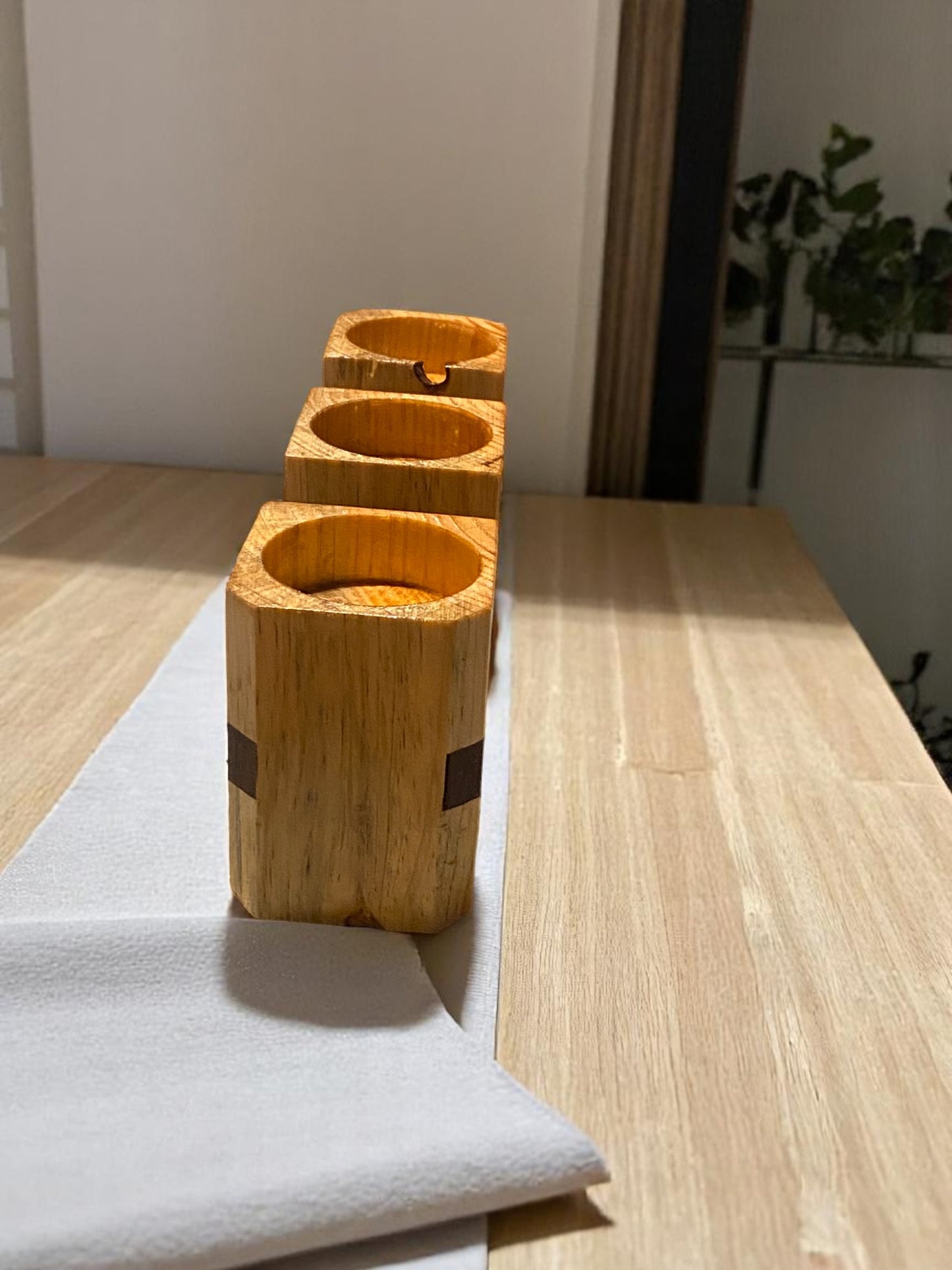 Three towers candle holder