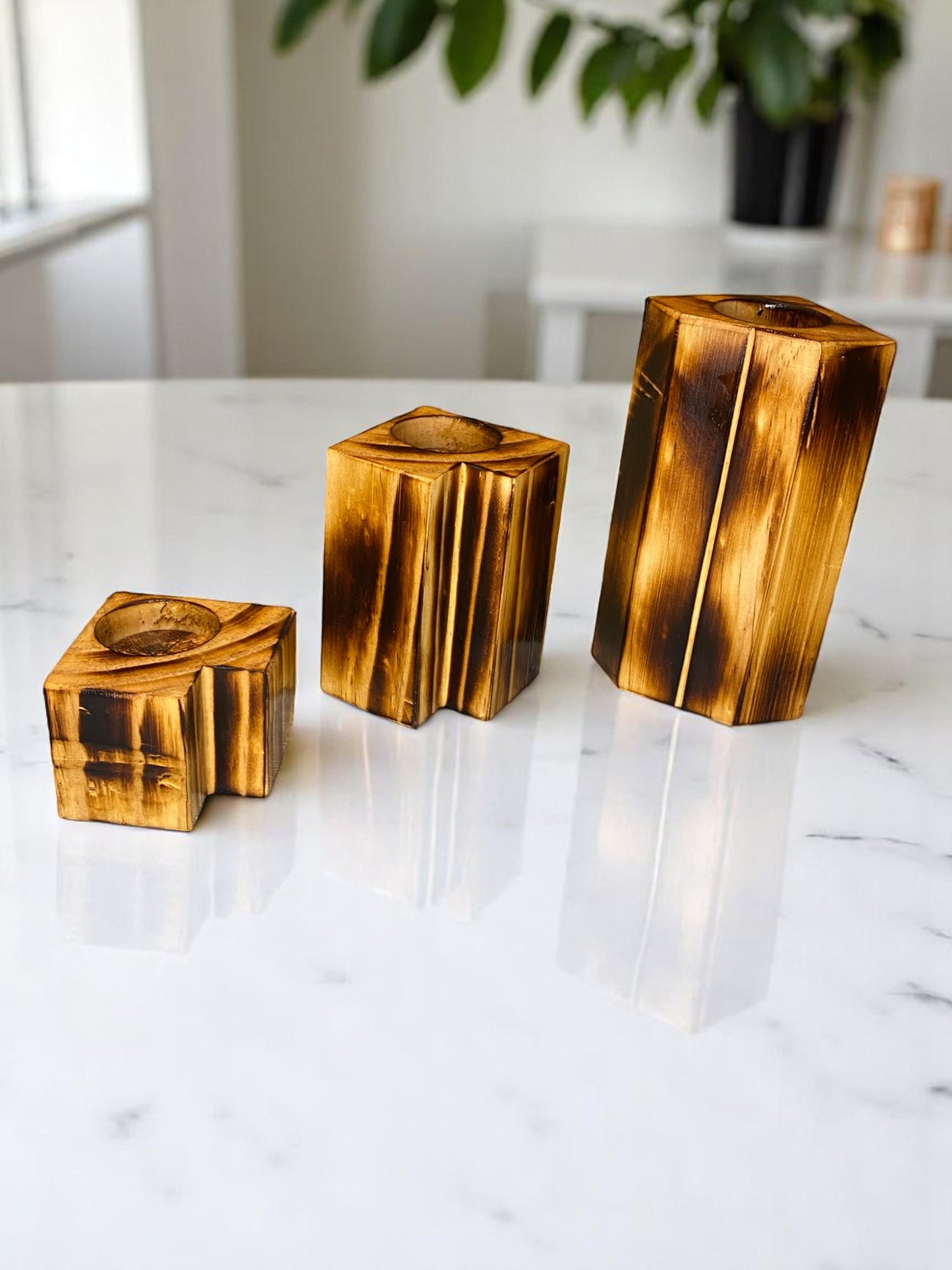 Three steps candle holder