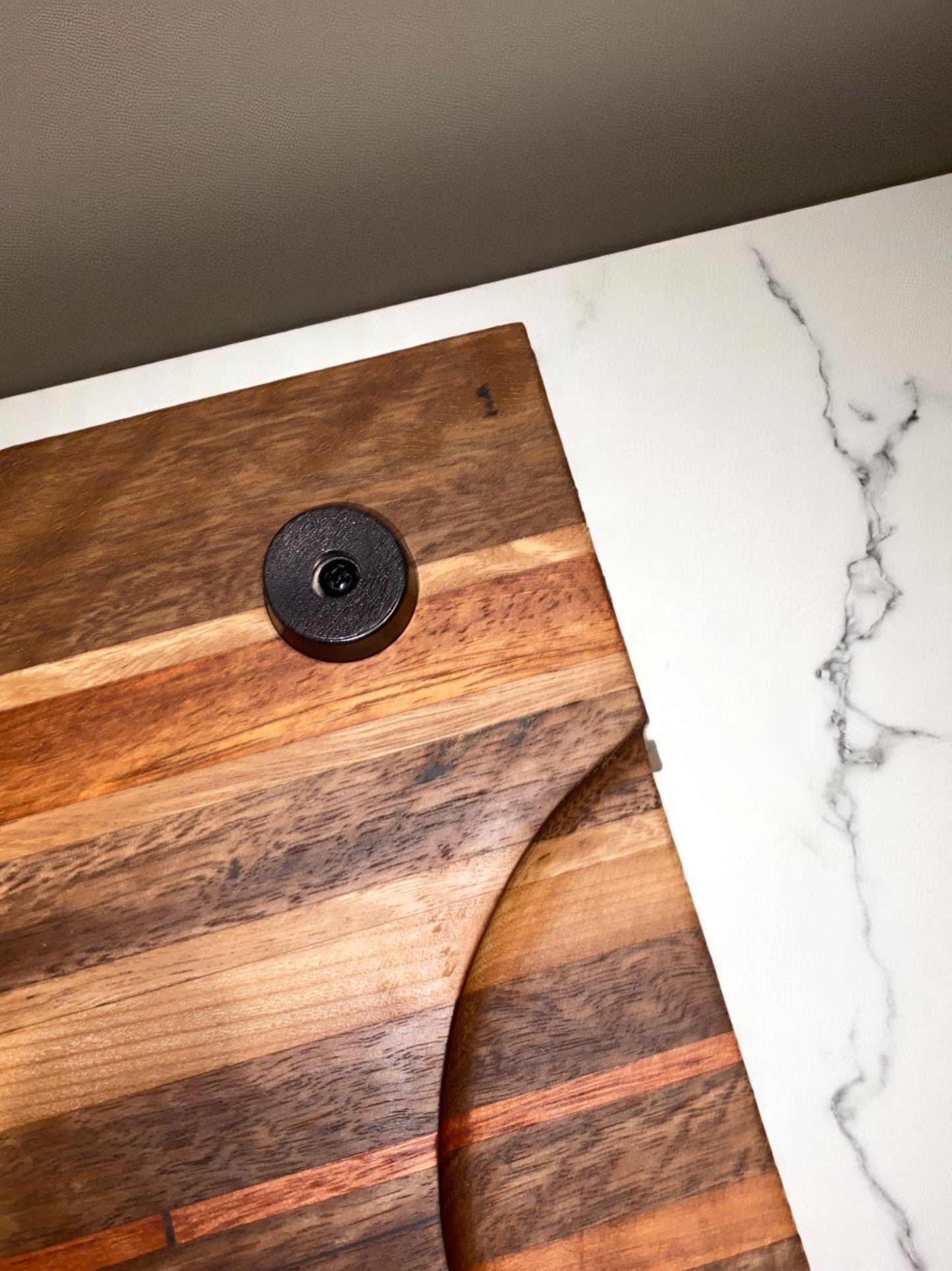 The Terra - Medium Blackwood Chopping Board with Rosewood & Blackbutt Accents