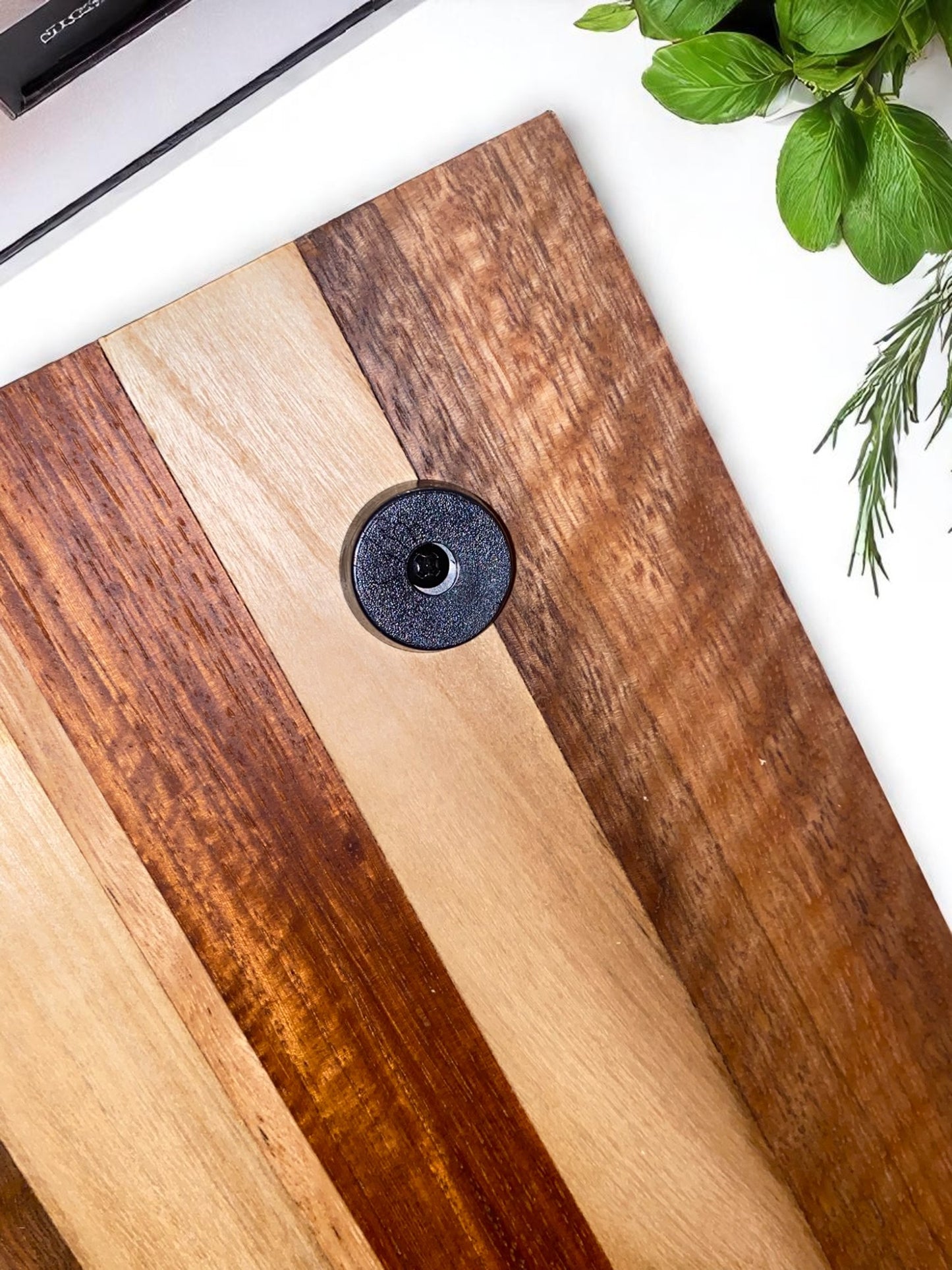 Rustic Harmony - Large Blackwood Chopping Board with Rosewood, Spotted Gum & Blackbutt